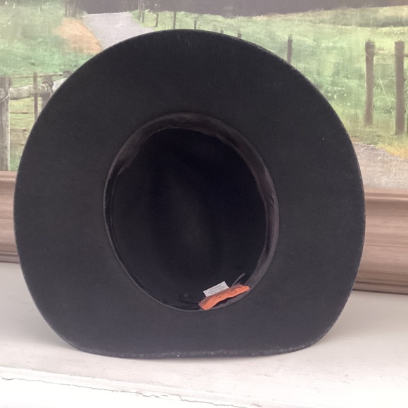 Lot Of 2 Wool Hats Fedora Western Black C&C Ribbon Mossy Green Leather One Size - Picture 6 of 14